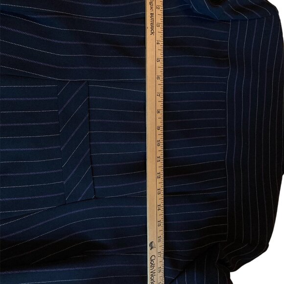 Pre-Owned Ladies Covington Lined Black Jacket with Purple, White Stripes Size 12 - Picture 5 of 6